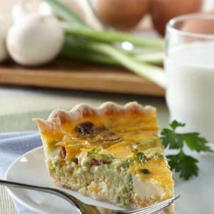 Cheesy Bacon Broccoli Quiche