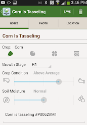 Encirca app screenshot corn harvest