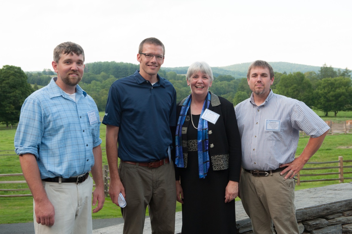 Dairy Farmers Beth Kennett and her son David Kennett enjoyed the mountain views with Billings Farm Manager Jason Johnson and Cabot Northeast Marketing & Communications Integrator Nick Managan. (From left to right: David Kennett, Nick Managan, Beth Kennett, and Jason Johnson.)