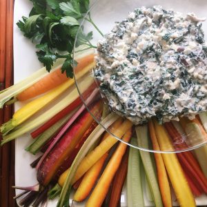 Spinach, Cheese, & Greek Yogurt Vegetable Dip