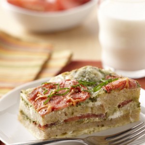 Tomato Pesto Egg Casserole