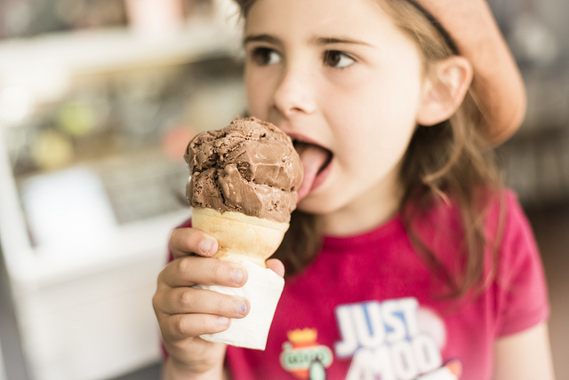 ice cream cone and girl