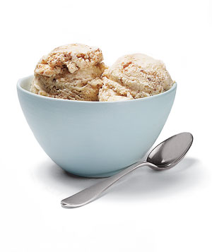 ice cream in  bowl